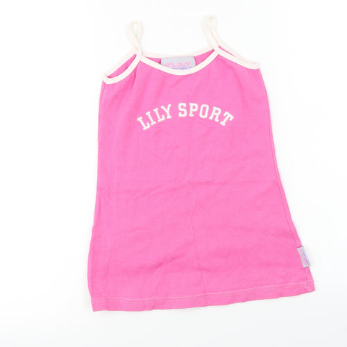 Lily sport  Girls Pink   Basic T-Shirt Size 5-6 Years