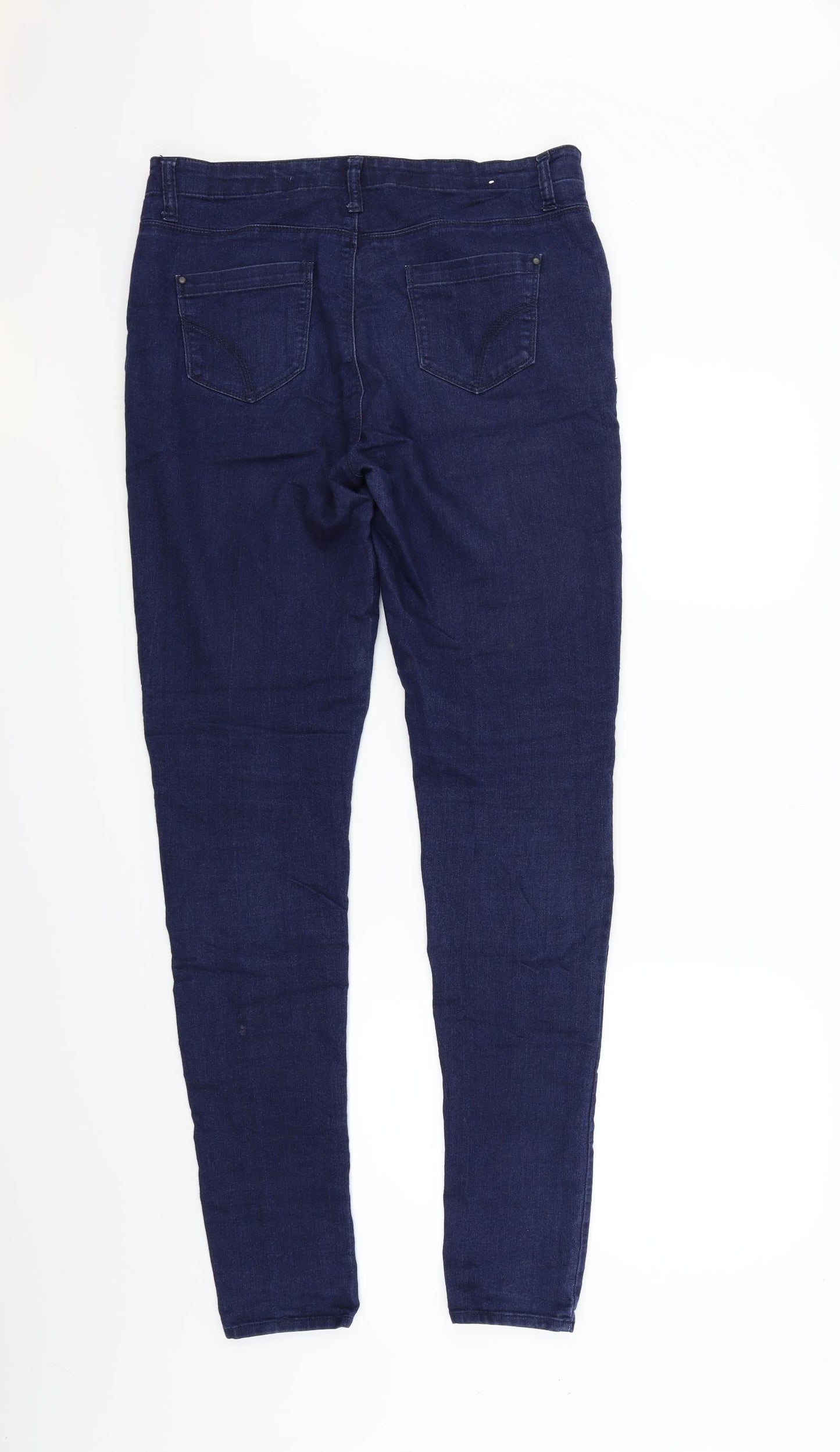 deniem & co Womens Blue   Trousers  Size 12 L29 in