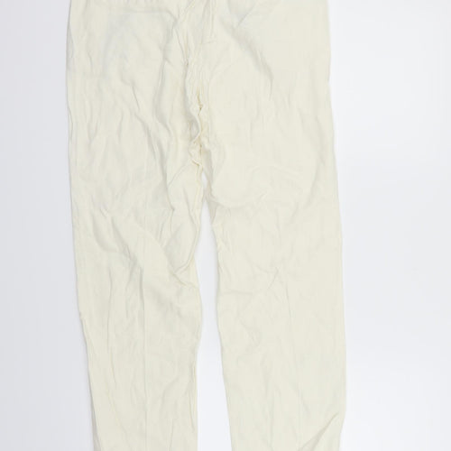 Marks and Spencer Womens White   Trousers  Size 10 L25 in
