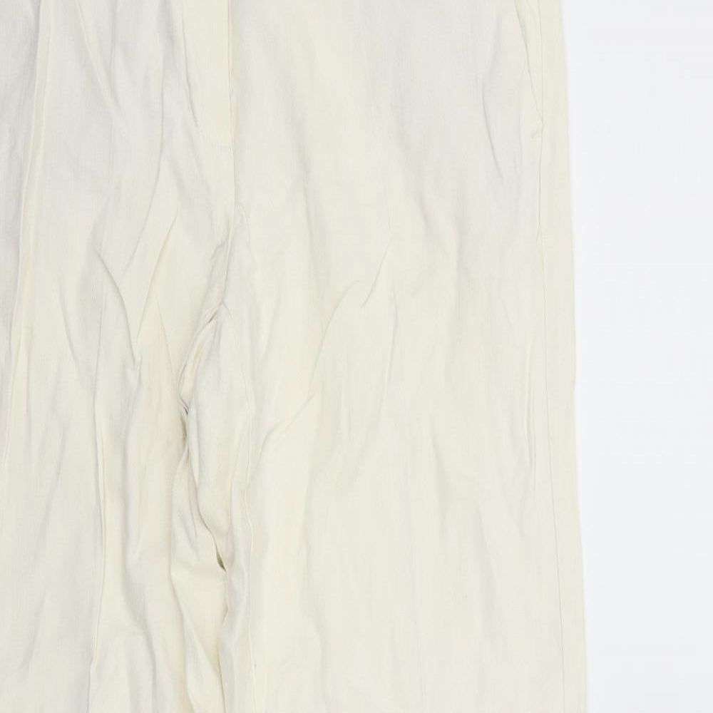Marks and Spencer Womens White   Trousers  Size 10 L25 in