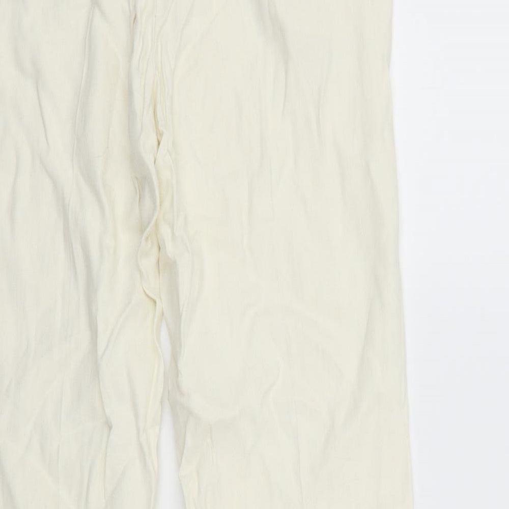 Marks and Spencer Womens White   Trousers  Size 10 L25 in