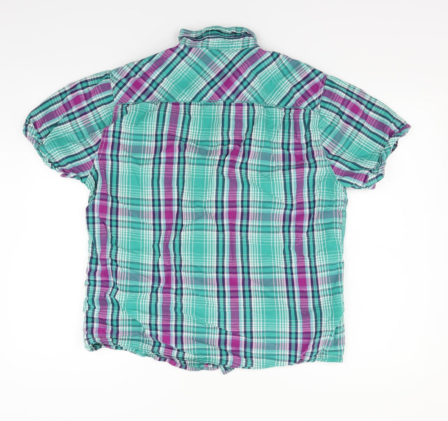 Easy Womens Grey Check  Basic Button-Up Size L
