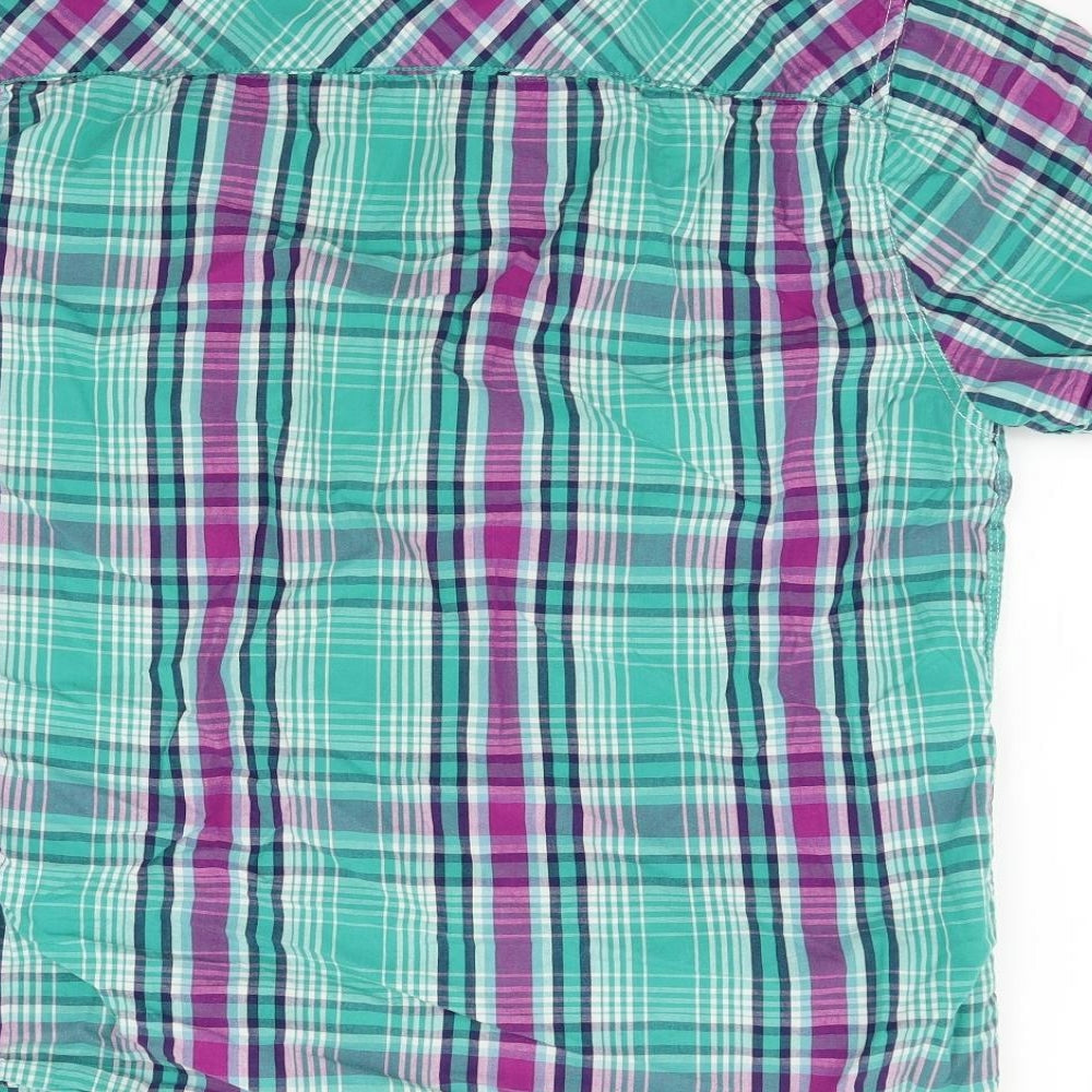 Easy Womens Grey Check  Basic Button-Up Size L