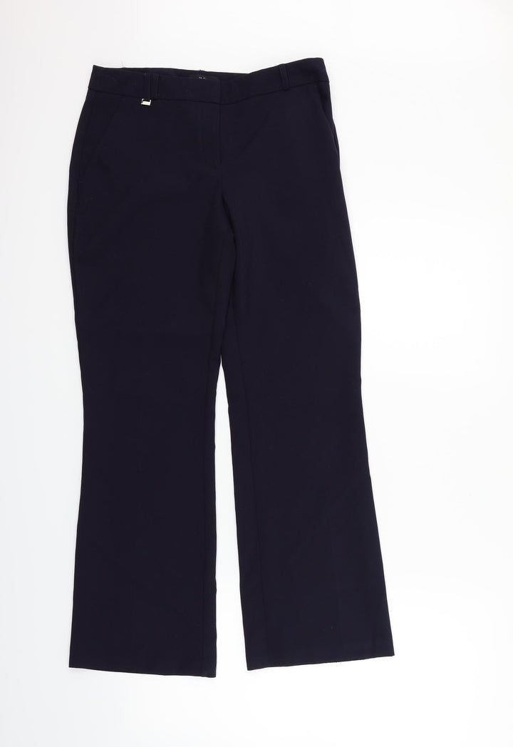 M&Co Womens Blue Trousers Size 10 L26 in