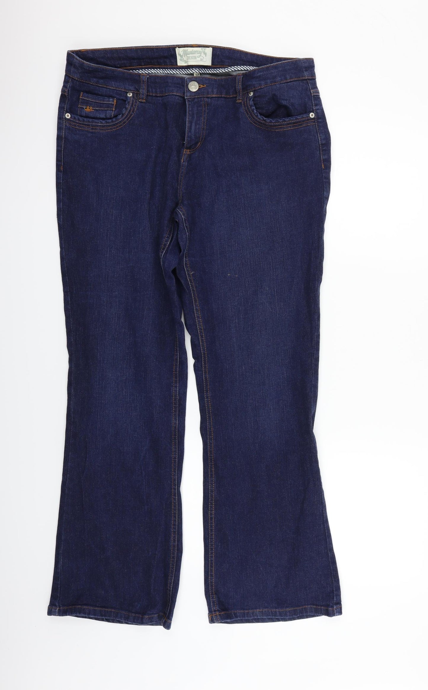 Debenhams Womens Blue   Straight Jeans Size 16 L29 in