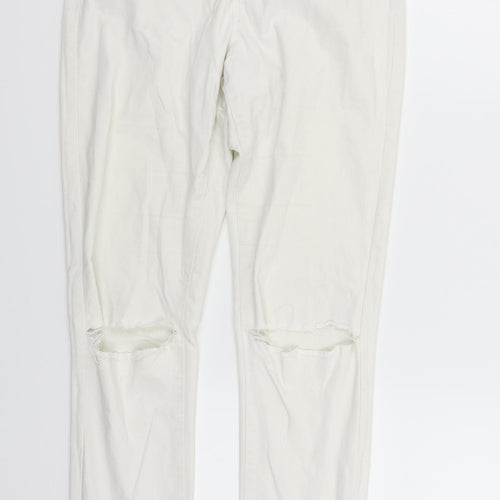 deniem & co Womens White   Trousers  Size 10 L27 in