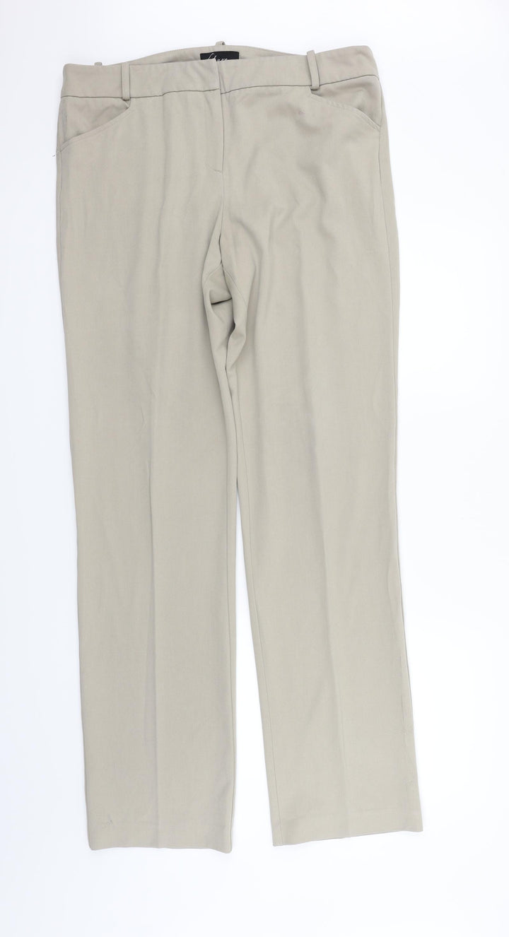 le luxe Womens Beige   Trousers  Size 16 L34 in