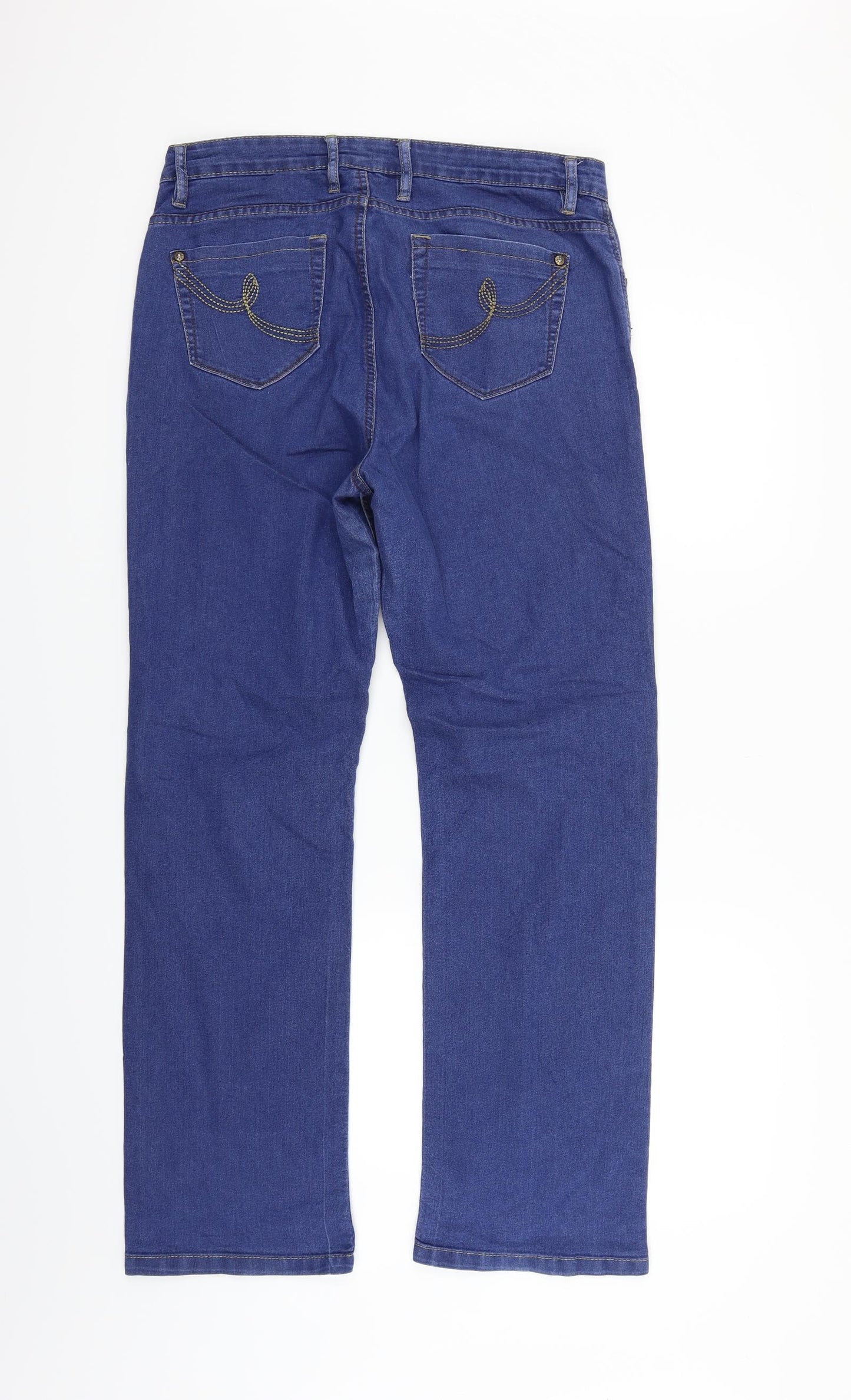 Preowrn Womens Blue   Straight Jeans Size 16 L28 in
