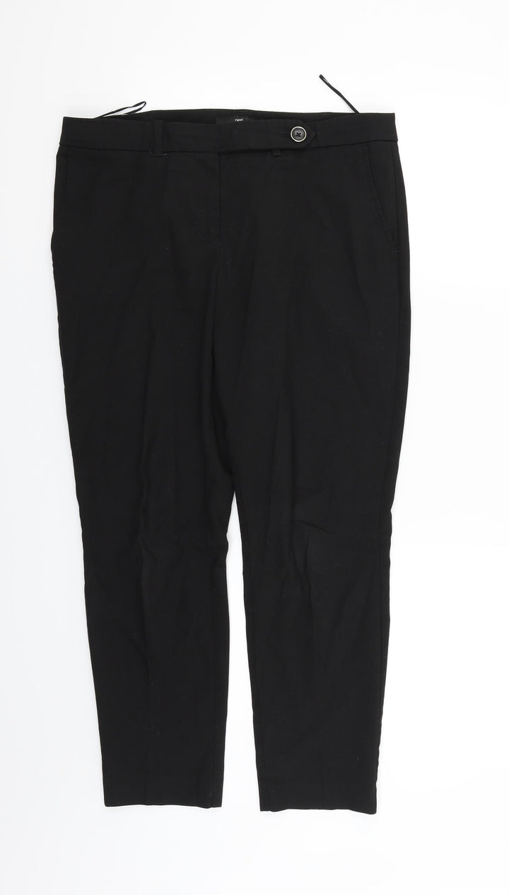 NEXT Womens Black Trousers Size 10 L24 in
