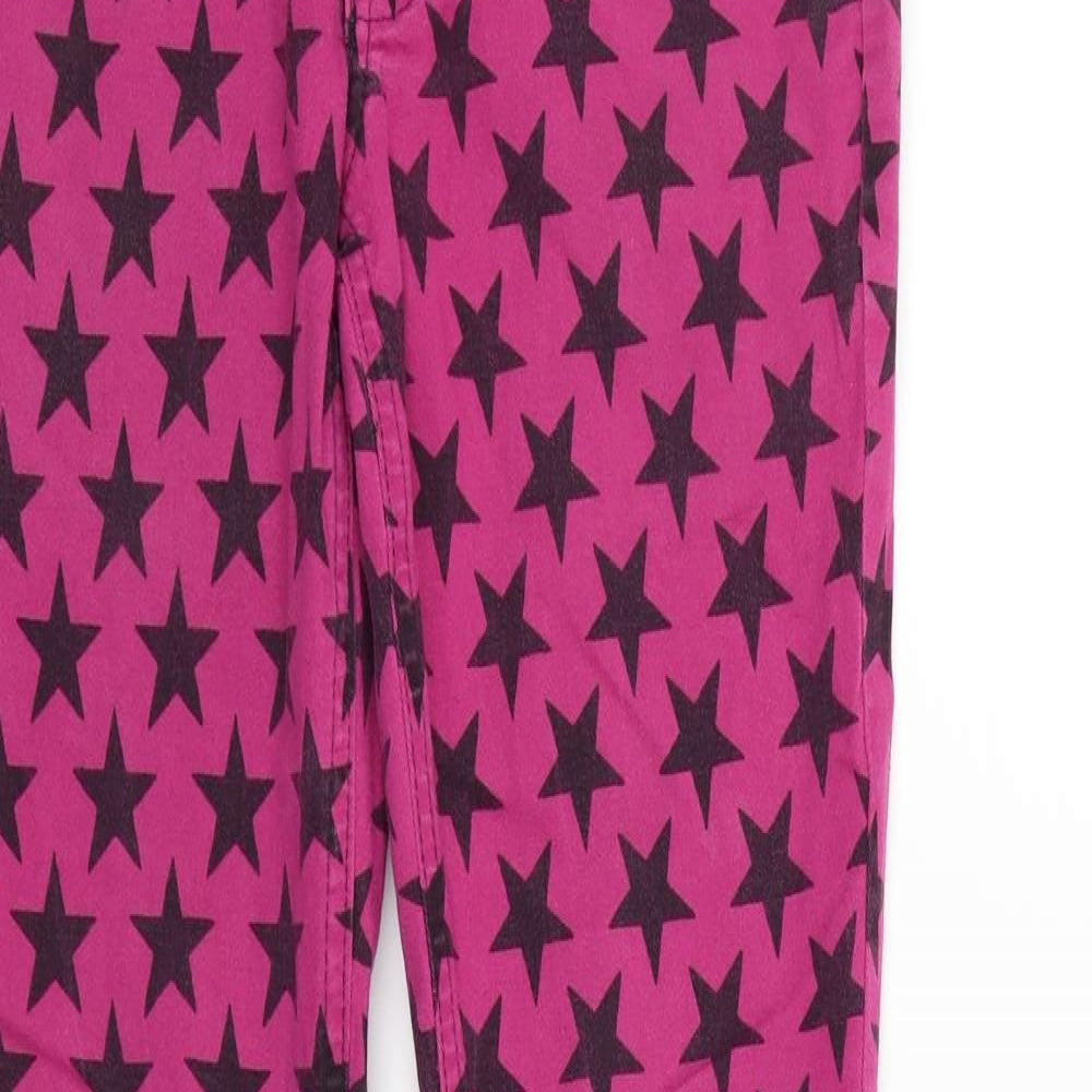 jist Womens Pink Geometric  Straight Jeans Size 10 L29 in - stars