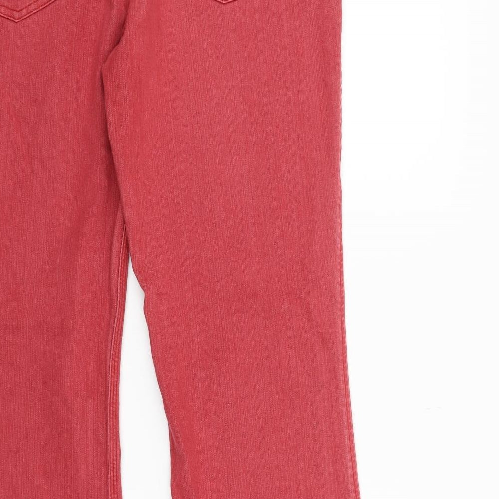 M&Co Womens Red   Trousers  Size 16 L28 in