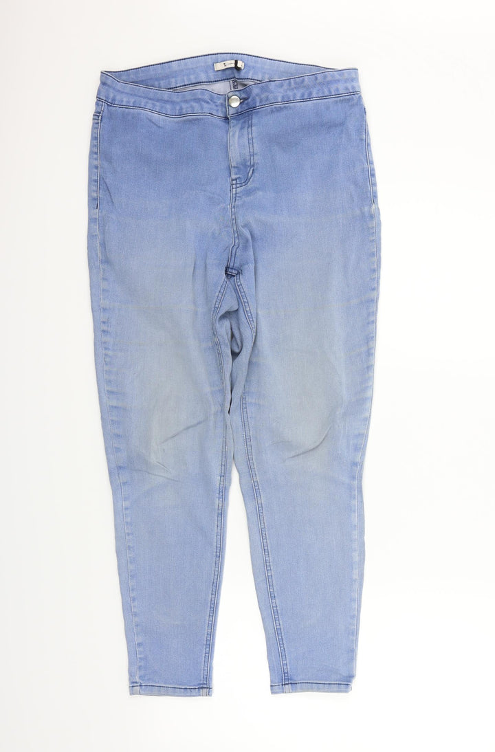 TU Womens Blue Trousers Size 14 L25 in