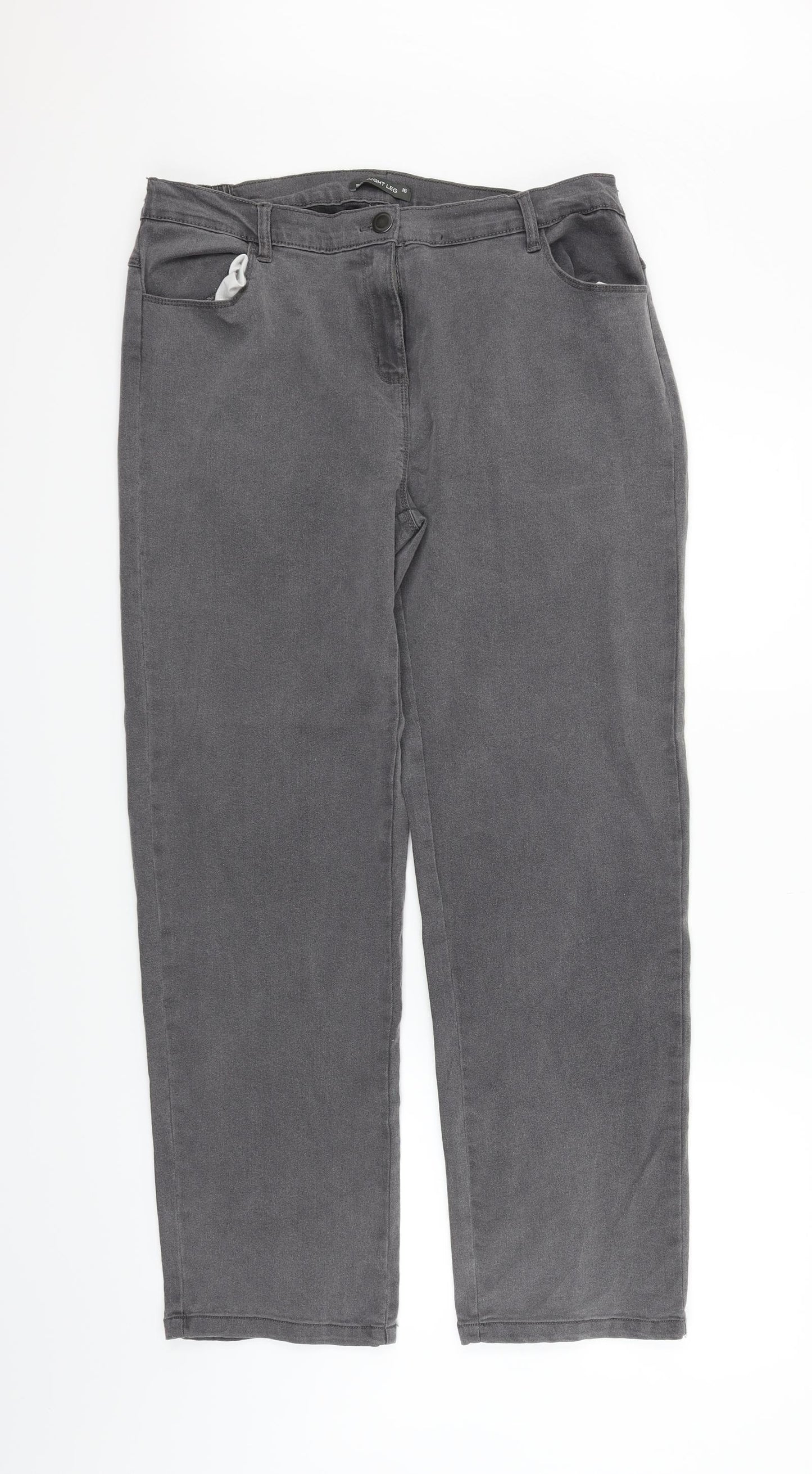Bonmarché Womens Grey   Straight Jeans Size 16 L28 in