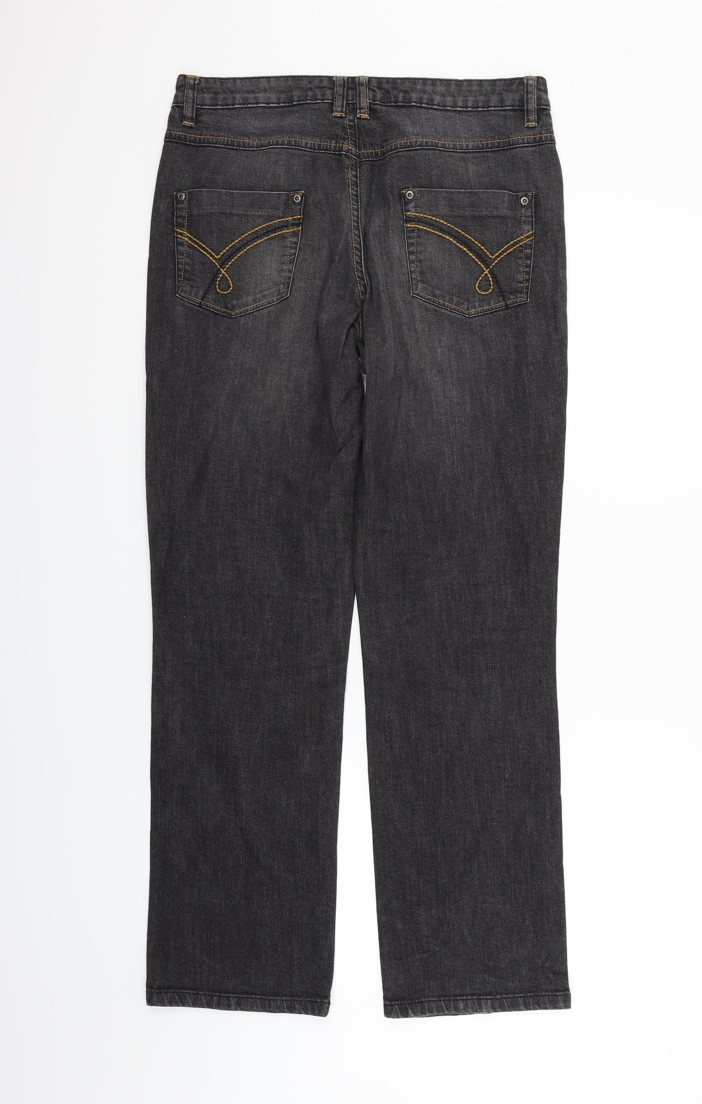 Papaya Womens Black   Trousers  Size 12 L29 in