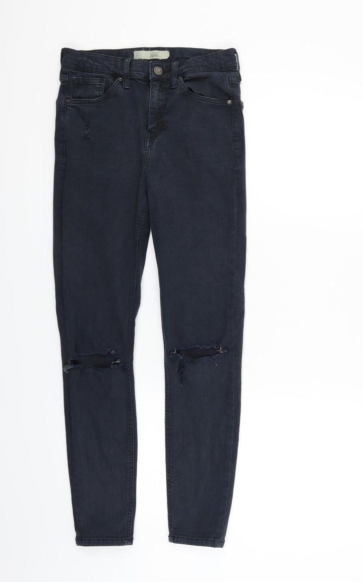 Topshop Womens Black   Trousers  Size S L26 in