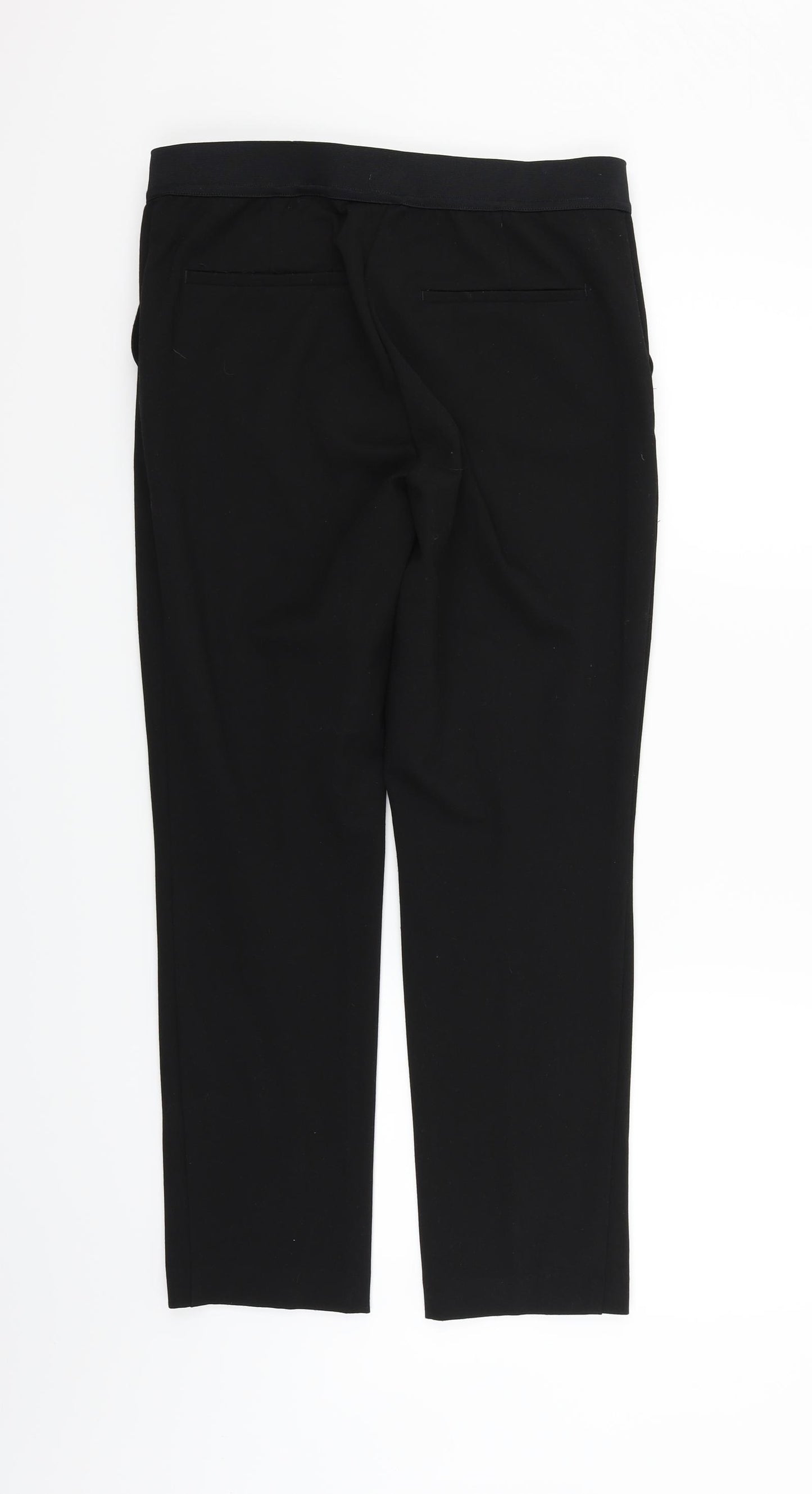H&M Womens Black   Trousers  Size 12 L25 in