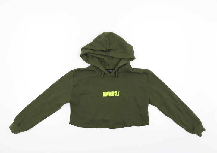 New Look Girls Green Pullover Hoodie Size 9 Years