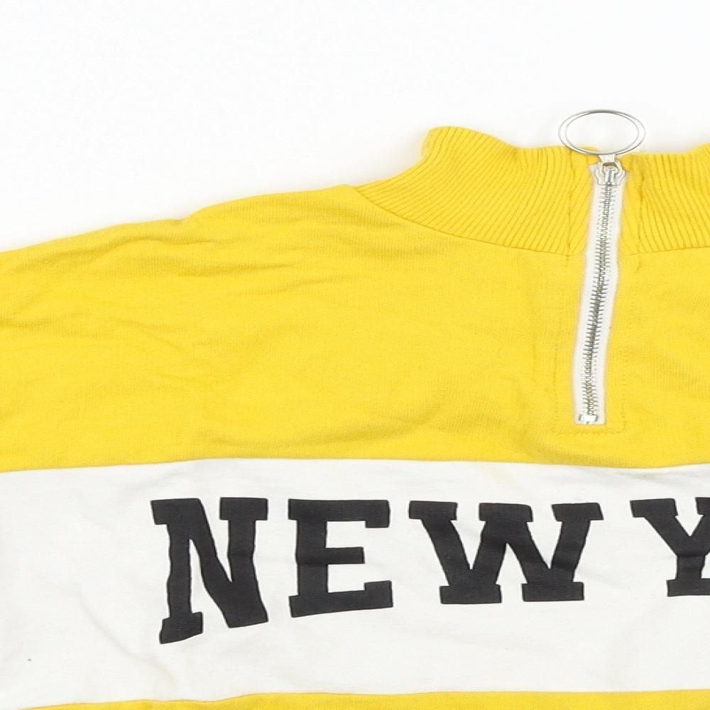 Primark Girls Yellow   Pullover Jumper Size 9-10 Years  - NEW YORK