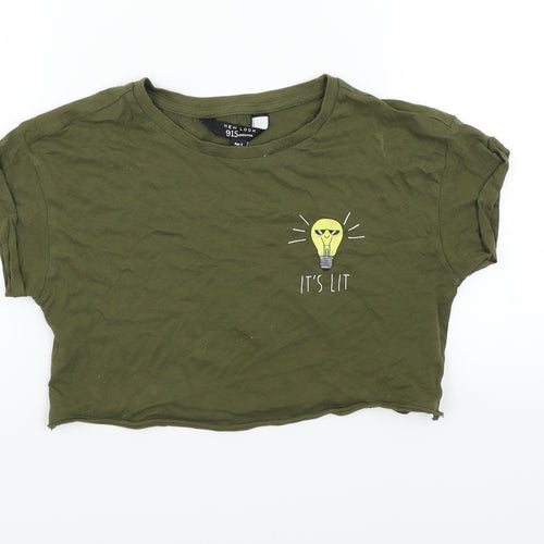 Topshop Girls Green   Basic T-Shirt Size 9 Years
