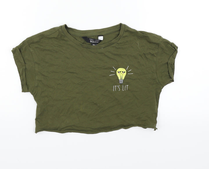 Topshop Girls Green   Basic T-Shirt Size 9 Years