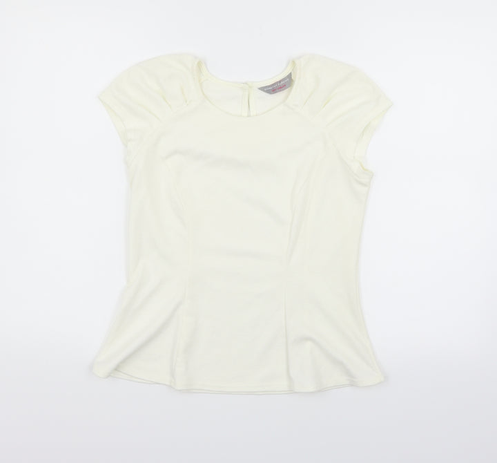 Dorothy Perkins Womens White Basic T-Shirt Size 12