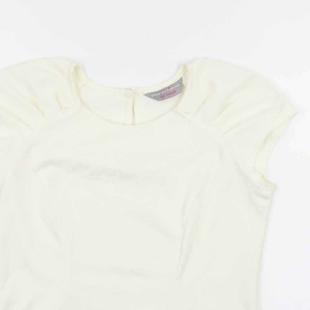 Dorothy Perkins Womens White   Basic T-Shirt Size 12