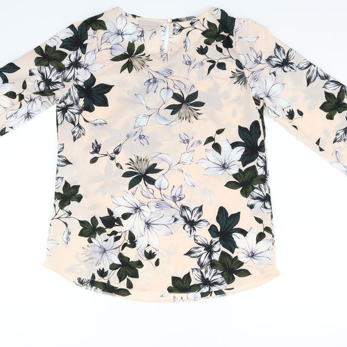 Wallis Womens Black Floral  Basic Blouse Size S