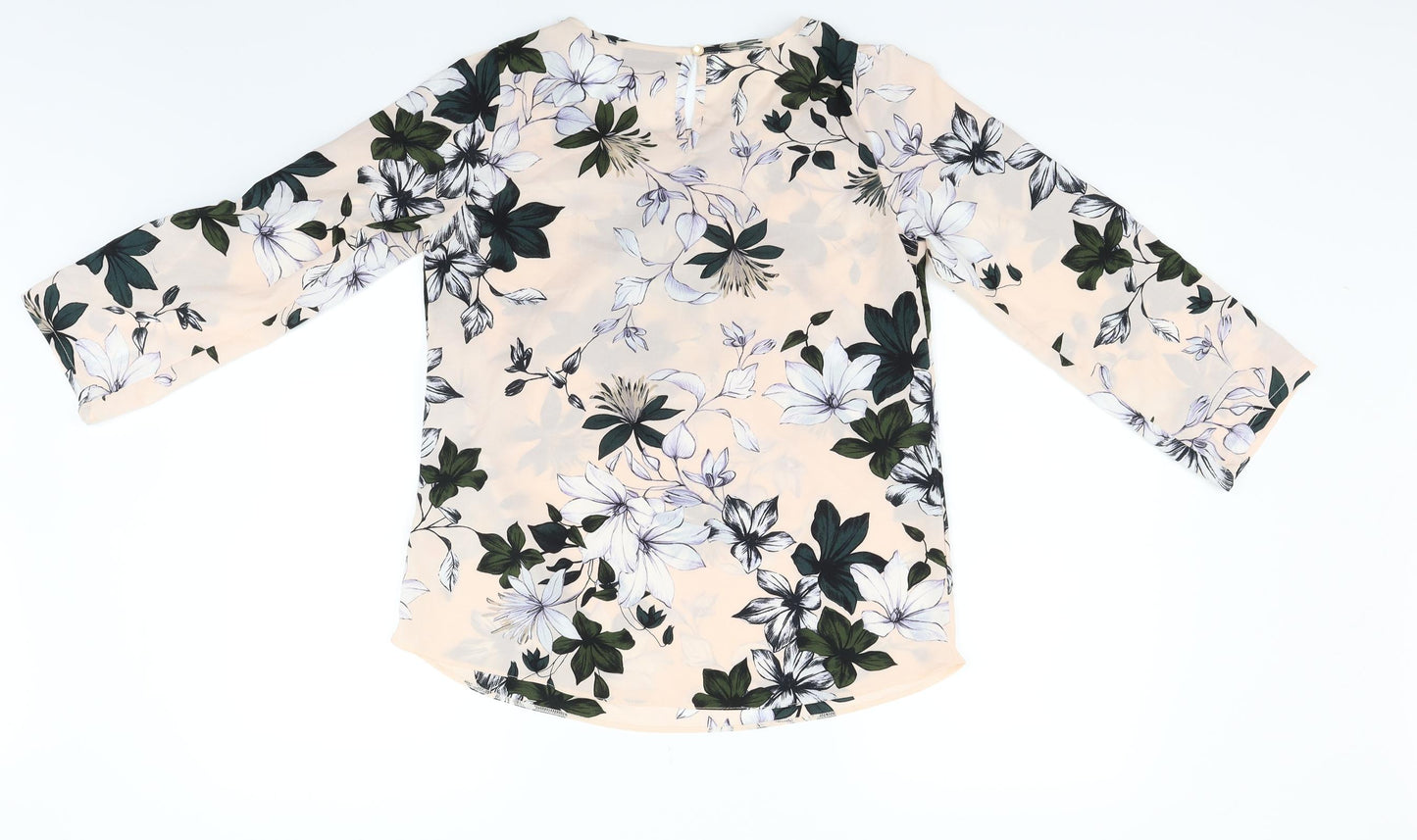 Wallis Womens Black Floral  Basic Blouse Size S