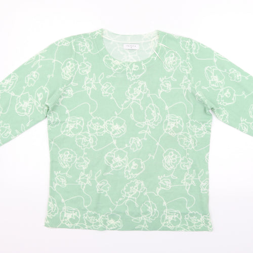 Papaya Womens Green   Henley Jumper Size 16