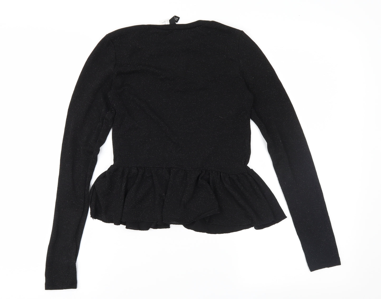 Divided Womens Black  Knit Basic Blouse Size XS