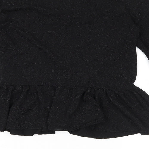 Divided Womens Black  Knit Basic Blouse Size XS