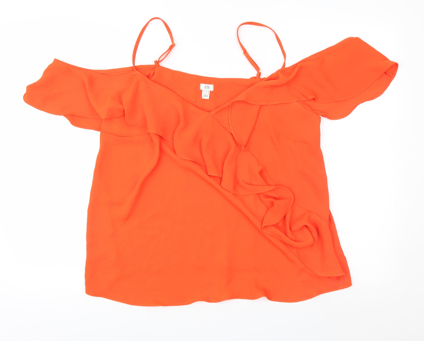 River Island Womens Orange   Camisole Blouse Size 14