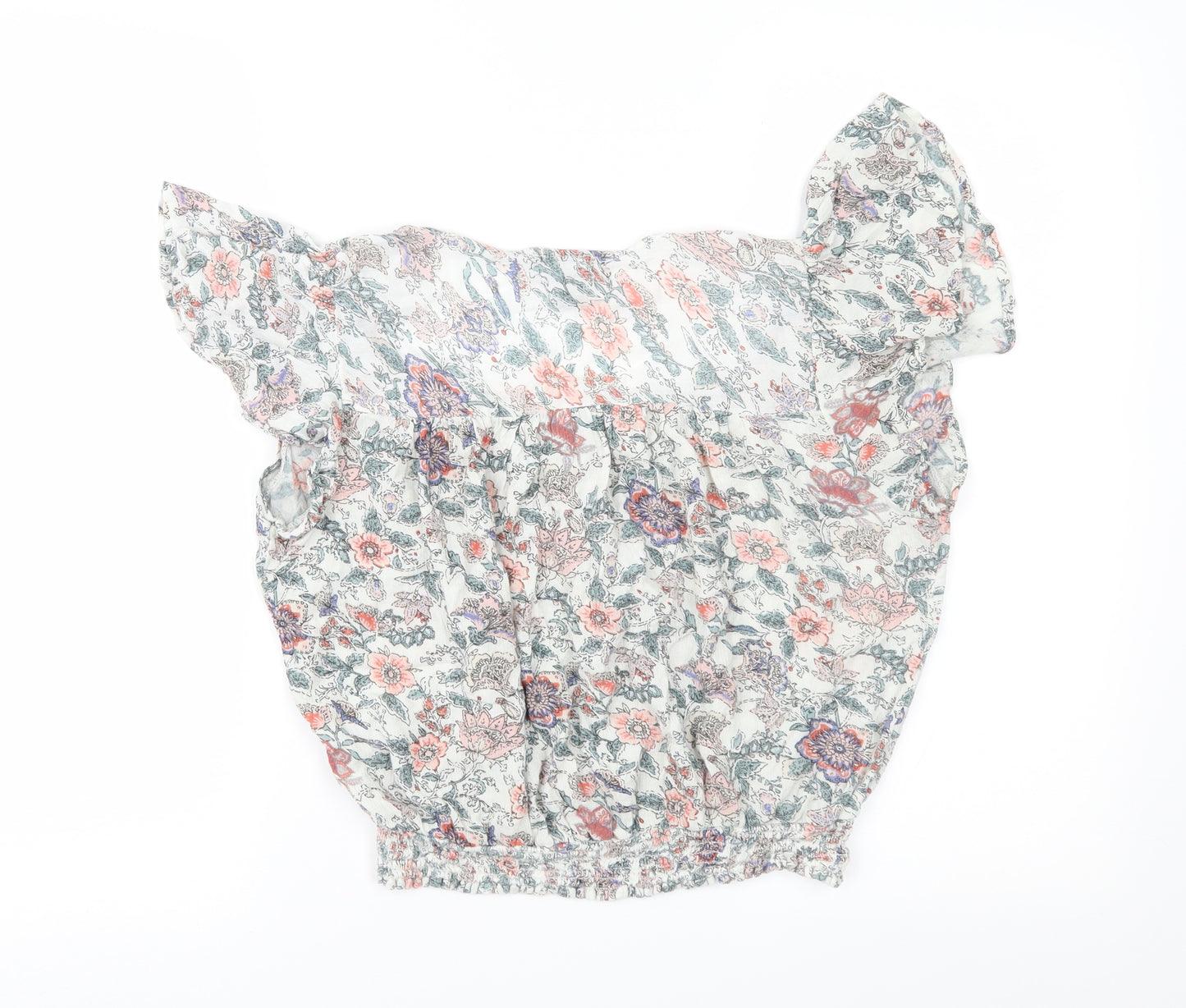Primark Womens Ivory Floral  Basic Blouse Size 12
