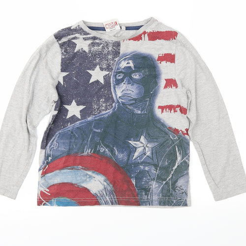 Marvel Boys Grey  Jersey Basic T-Shirt Size 8-9 Years  - Marvel
