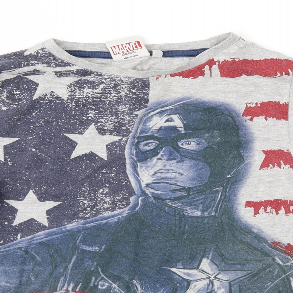 Marvel Boys Grey  Jersey Basic T-Shirt Size 8-9 Years  - Marvel