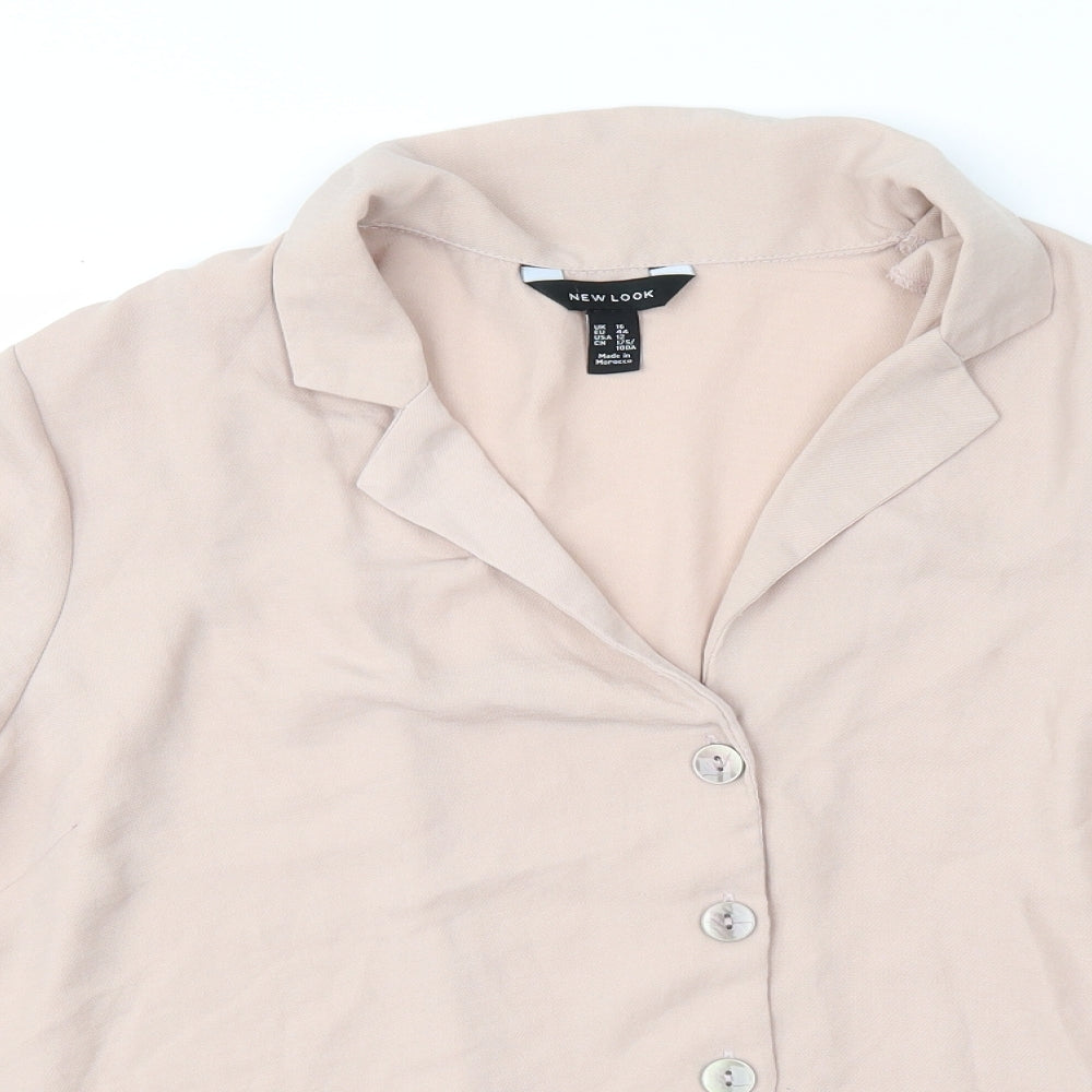 New Look Womens Beige   Basic Blouse Size 14