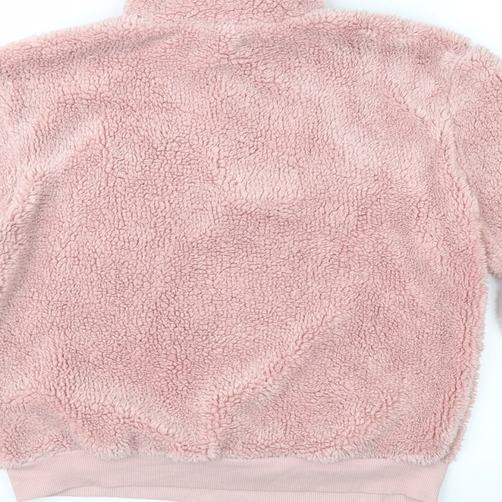 Topshop Womens Pink  Fleece Jacket  Size 8