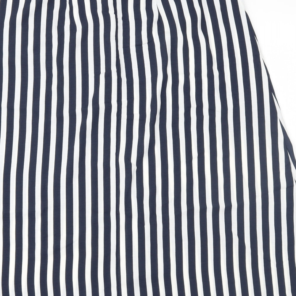 ESMARA Womens Blue Striped  A-Line Skirt Size 14