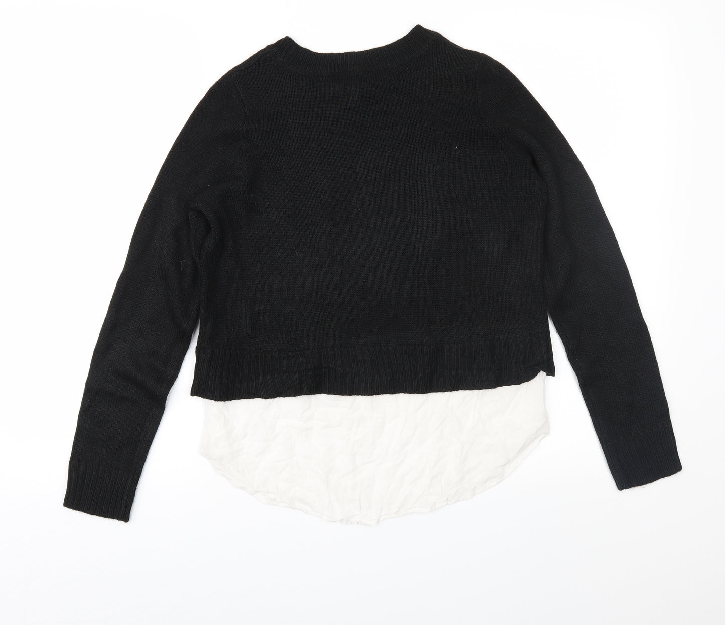 Divided Womens Black  Knit Pullover Jumper Size XS