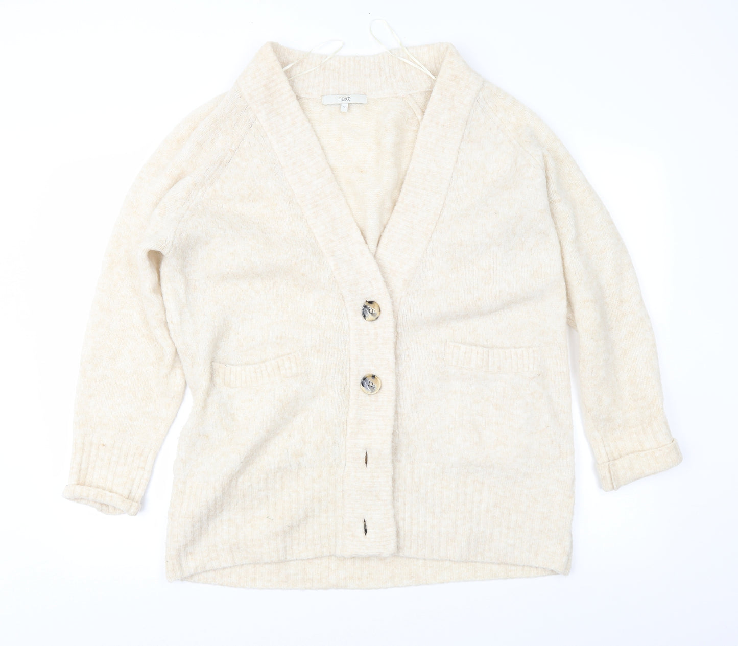 NEXT Womens Beige  Knit Cardigan Jumper Size M
