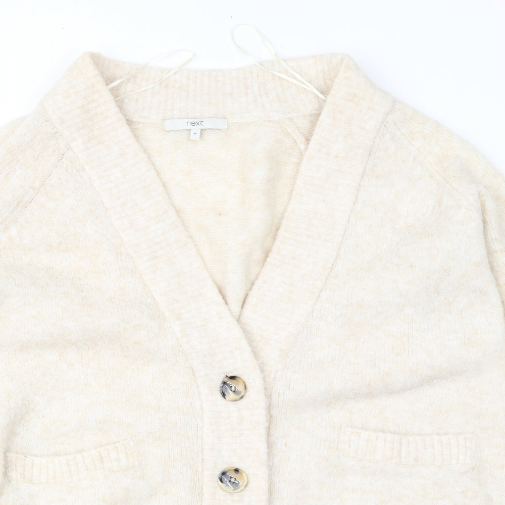 NEXT Womens Beige  Knit Cardigan Jumper Size M