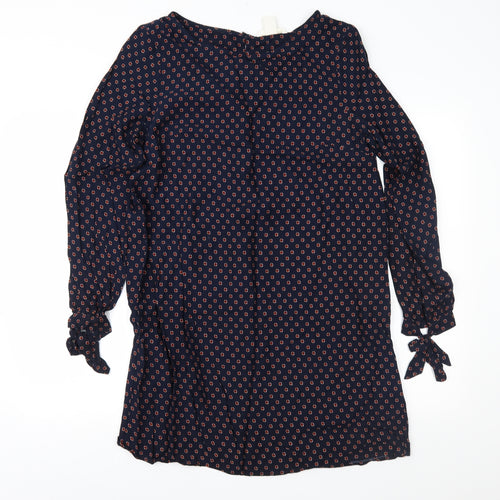 H&M Womens Blue Geometric  Shift  Size 12