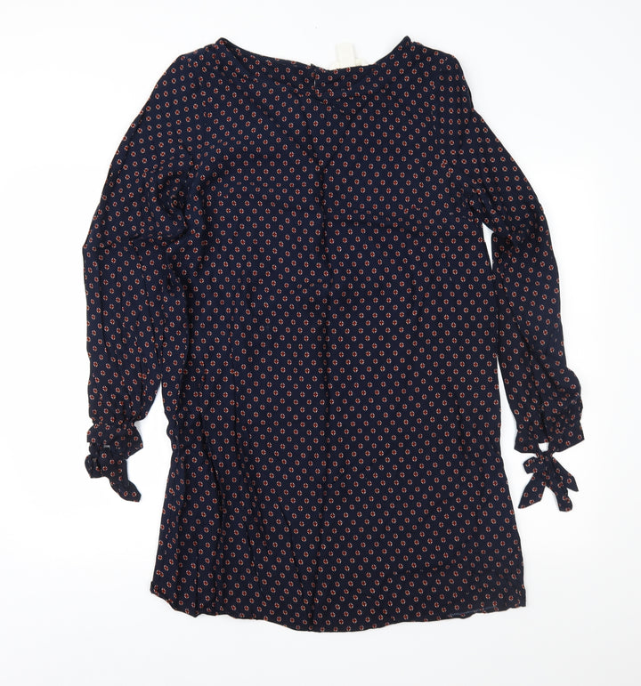 H&M Womens Blue Geometric  Shift  Size 12