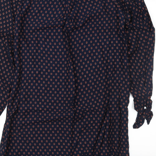 H&M Womens Blue Geometric  Shift  Size 12