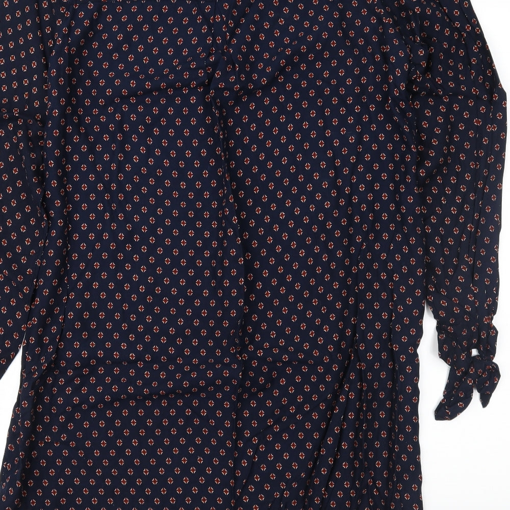 H&M Womens Blue Geometric  Shift  Size 12