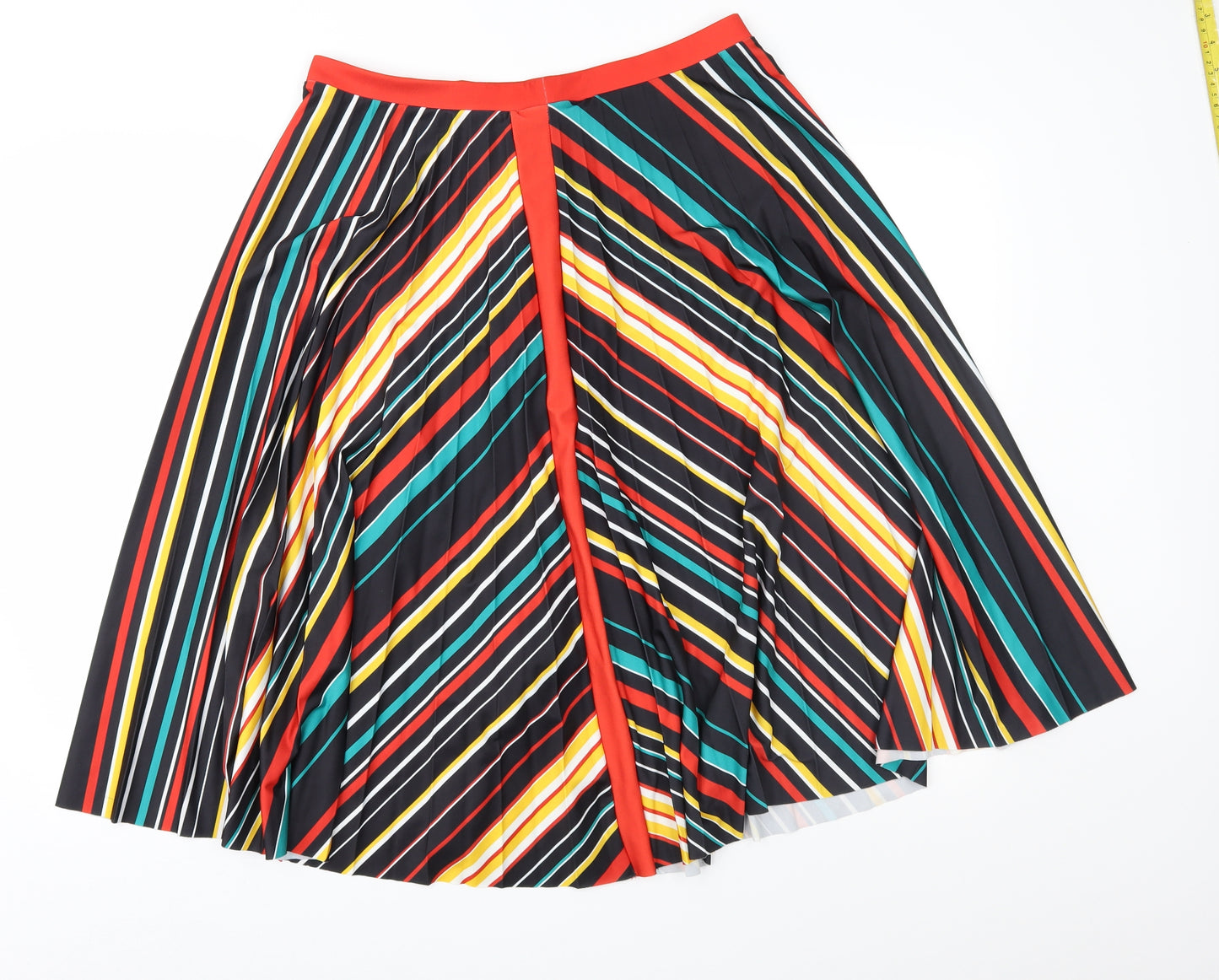 NEXT Womens Multicoloured Striped  Pleated Skirt Size 14