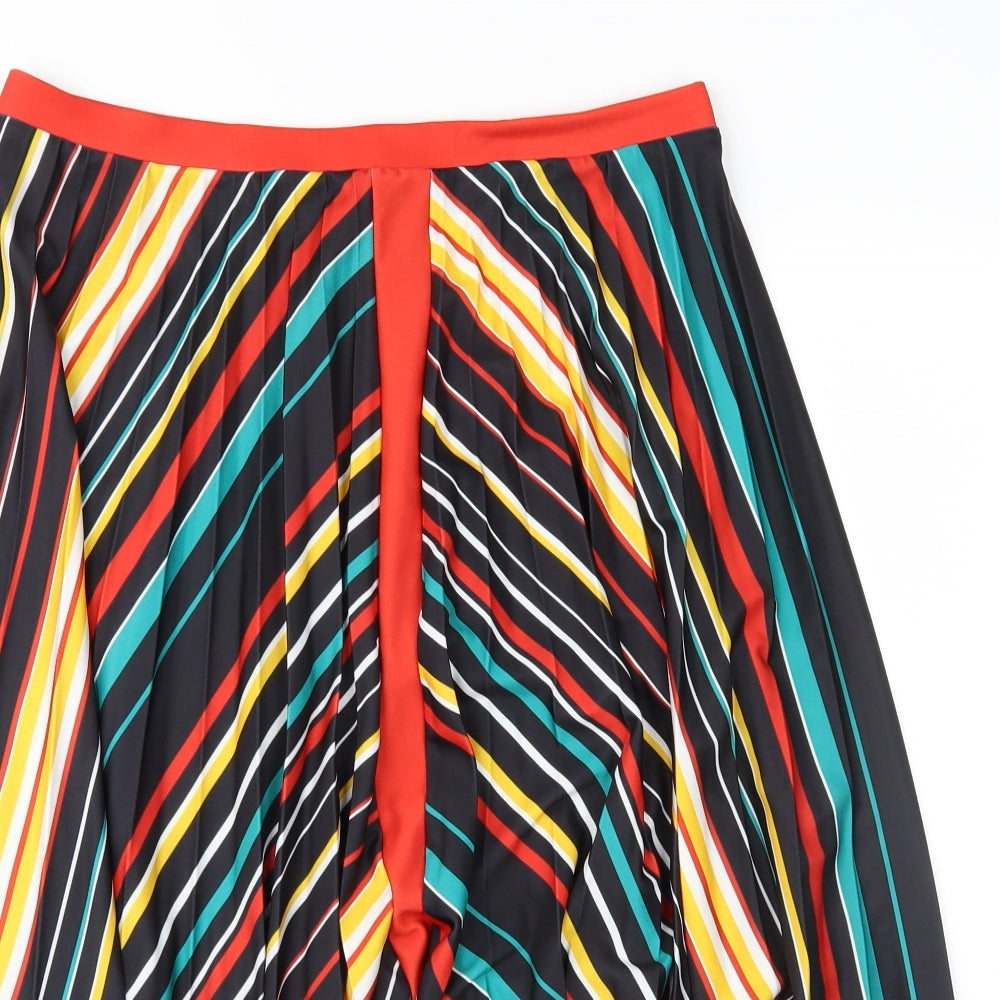 NEXT Womens Multicoloured Striped  Pleated Skirt Size 14