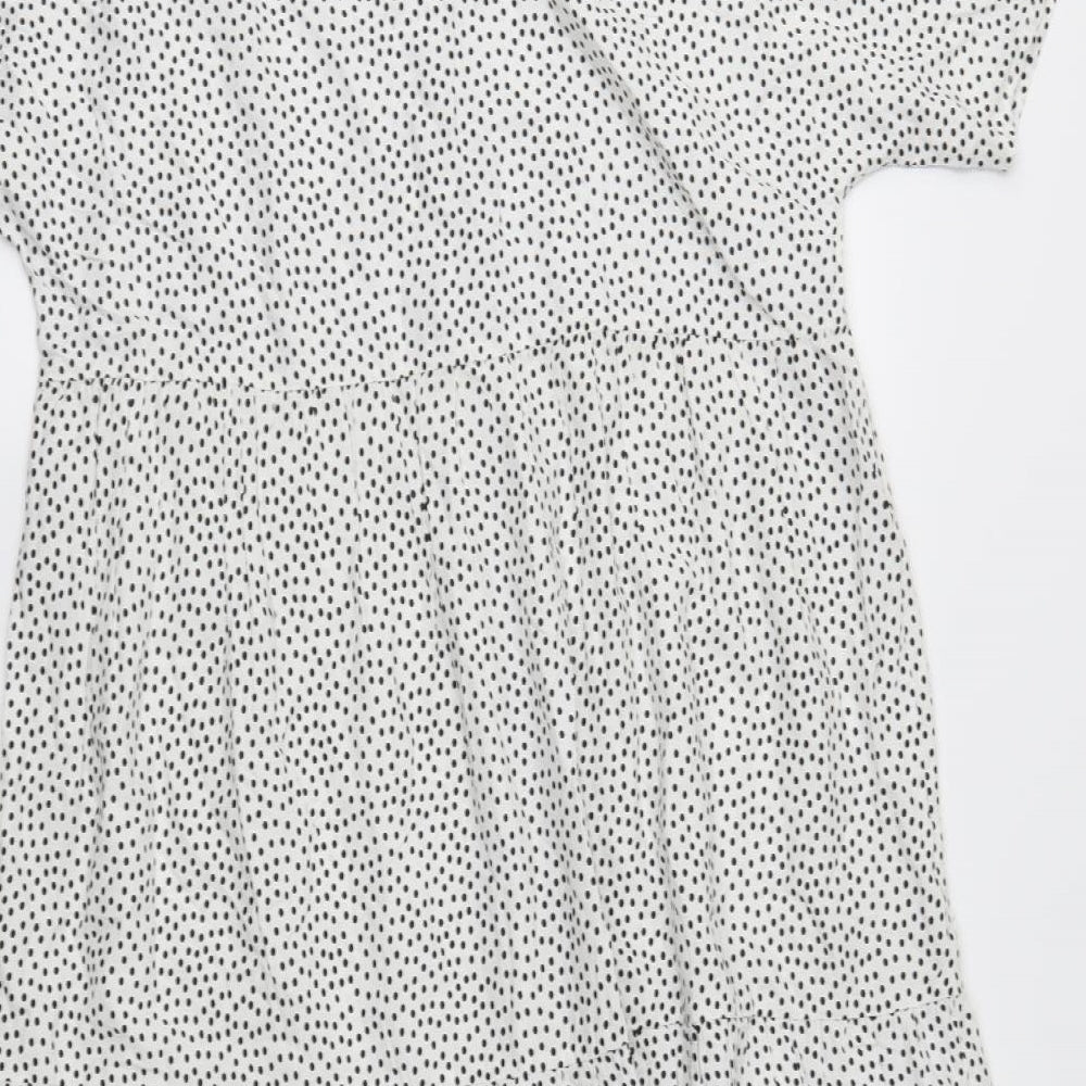 Red Herring Womens White Polka Dot  Fit & Flare  Size 14