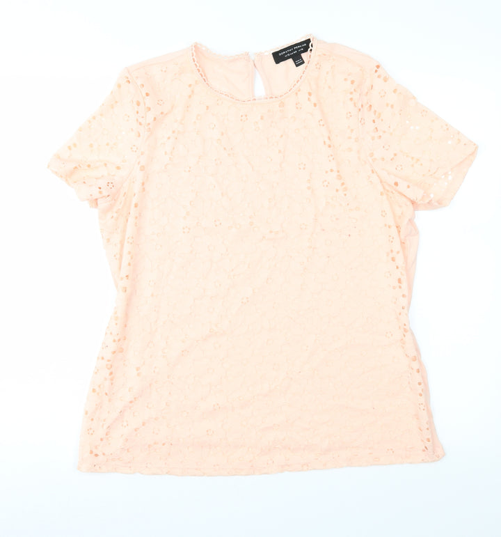 Dorothy Perkins Womens Pink   Basic T-Shirt Size 16