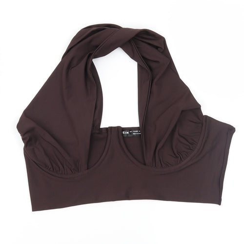 SheIn Womens Brown   Cropped Blouse Size L